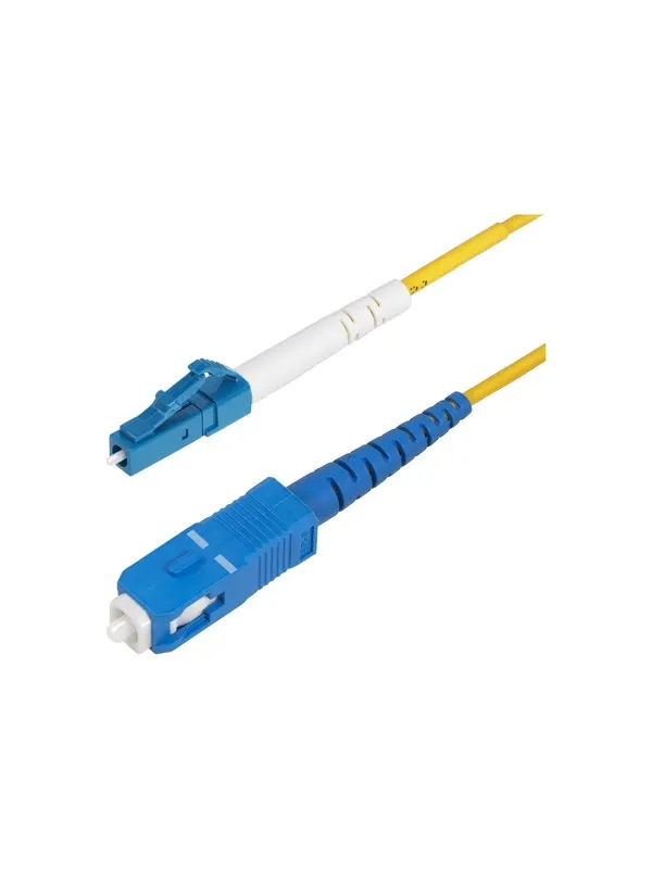 StarTech.com 5m (16.4ft) LC to SC (UPC) OS2 Single Mode Fiber Cable - patch cable - 5 m - yellow - Gul - 5m