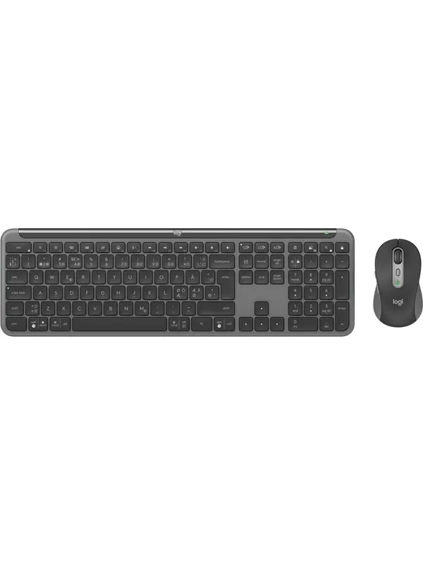 Logitech Signature Slim Combo MK950 for Business - Tastatur & Mus set - Nordisk - Grå