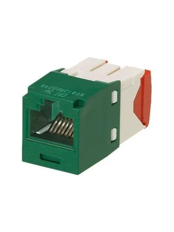PANDUIT Mini-com module cat 5e utp 8 pos 8 wire universal green