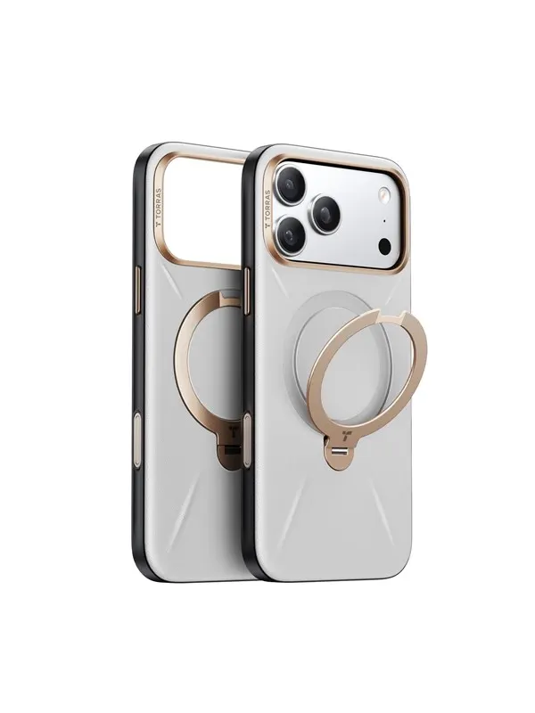 Torras Ostand Q3 Vegskin - pearl gray - iPhone 17 Pro Max