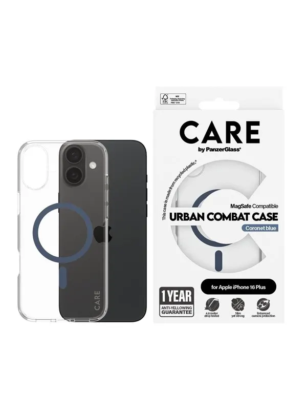 CARE by PanzerGlass Case Flagship Blue MagSafe iPhone 16 Plus