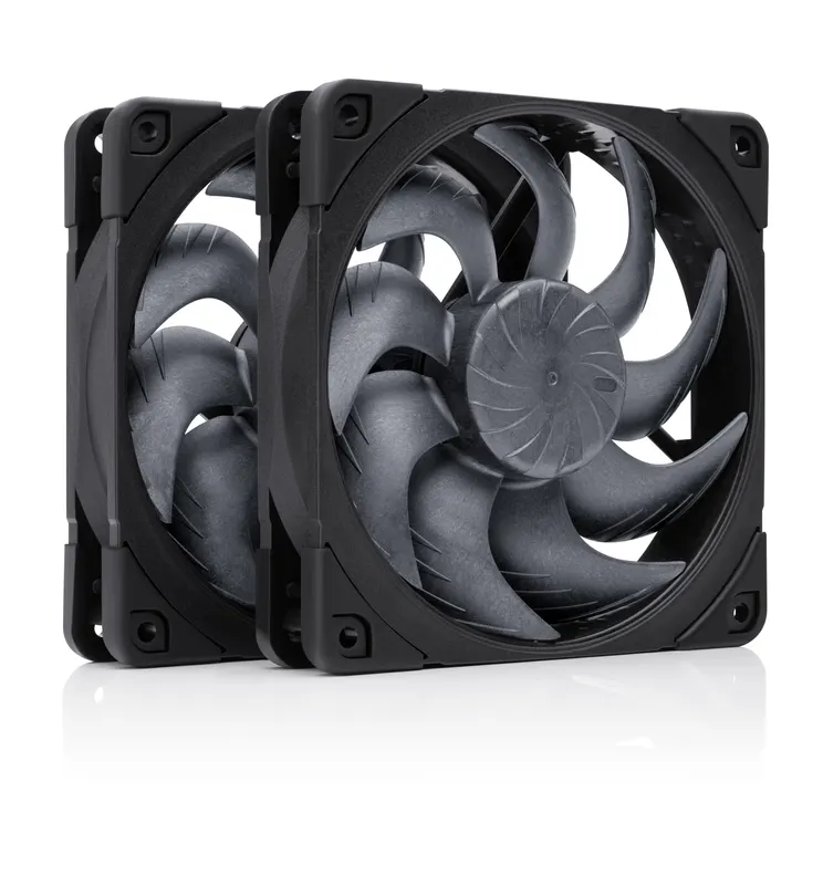 Noctua NF-A12x25 G2 PWM Sx2-PP chromax.black - Chassi fläkt - 120mm - Svart - 22 dBA