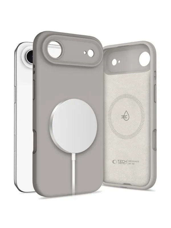 Tech-Protect Silicone MagSafe Case for iPhone 17 Air - Gray