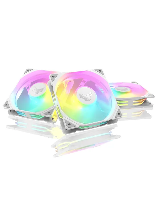 ASUS TUF GAMING TR120 3-pack - Chassi fläkt - 120mm - Vit - 29 dBA