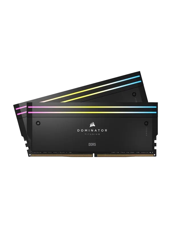 Corsair Dominator Titanium DDR5-6400 - 32GB - CL32 - Dual Channel (2 pcs) - Intel XMP - Svart med RGB