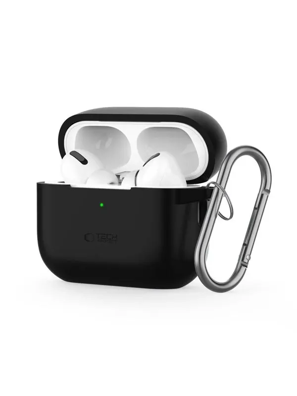 Tech-Protect Silicone Hook Case for Apple AirPods Pro 1/2 - Black