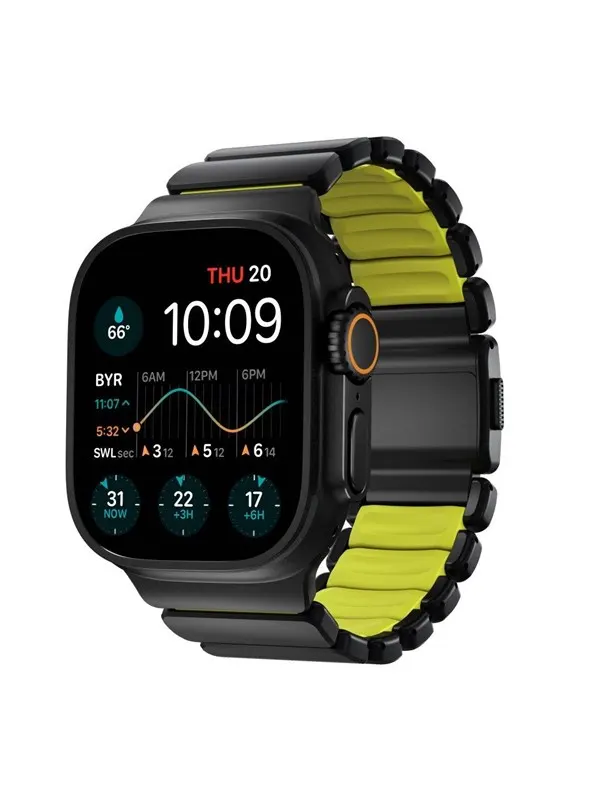 Nomad Stratos Band - 49mm | Black Titanium | Volt FKM