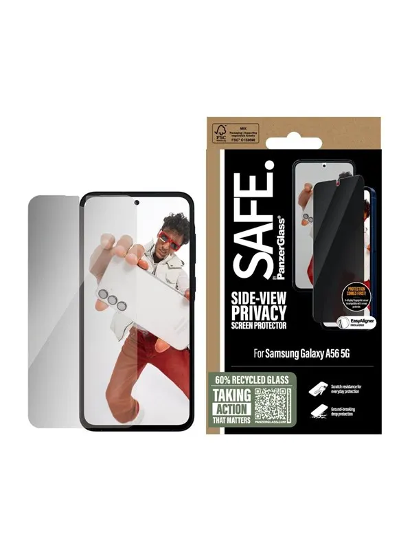 SAFE by PanzerGlass Privacy Screen Protector Samsung Galaxy A56 5G | Ultra-Wide Fit