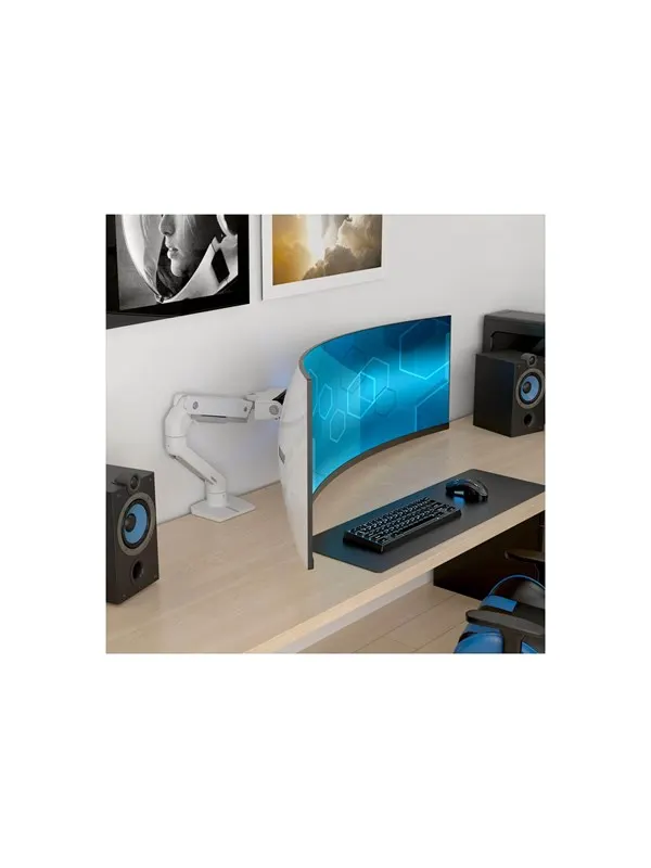 Ergotron HX mounting kit - Patented Constant Force Technology - for curved LCD display - for extreme-depth curved screens - white - Max 17 kg - recommended for 57"
