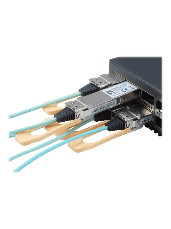 LevelOne 100GBase-AOC direct attach cable - 2 m - Blå - 2m