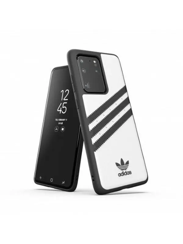 Adidas OR Moudled Case PU for Samsung Galaxy S20 Ultra - White & Black