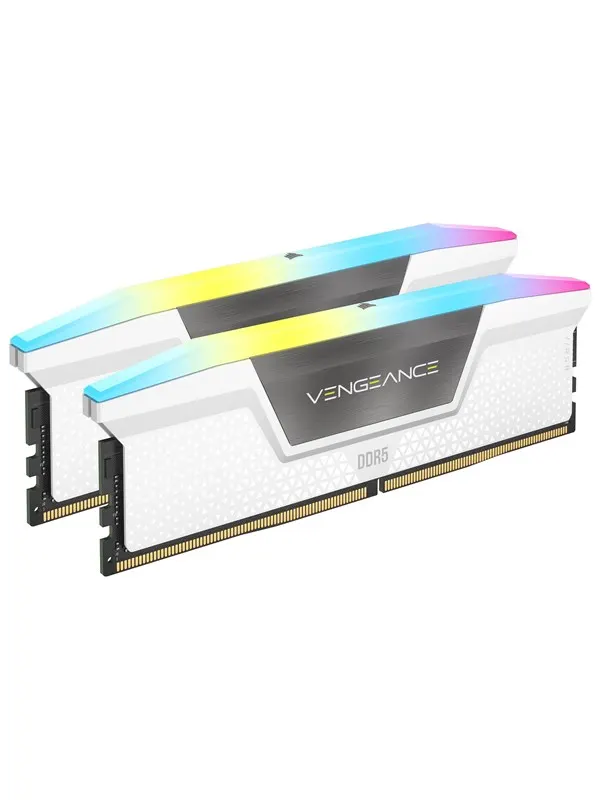Corsair Vengeance RGB DDR5-5200 - 64GB - CL40 - Dual Channel (2 pcs) - Intel XMP - Vit med RGB