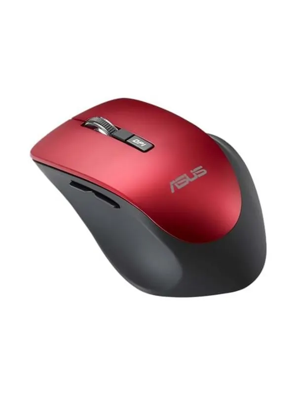 ASUS WT425 - mus - 2.4 GHz - dark ruby - Mouse - Optic - 6 knappar - Röd