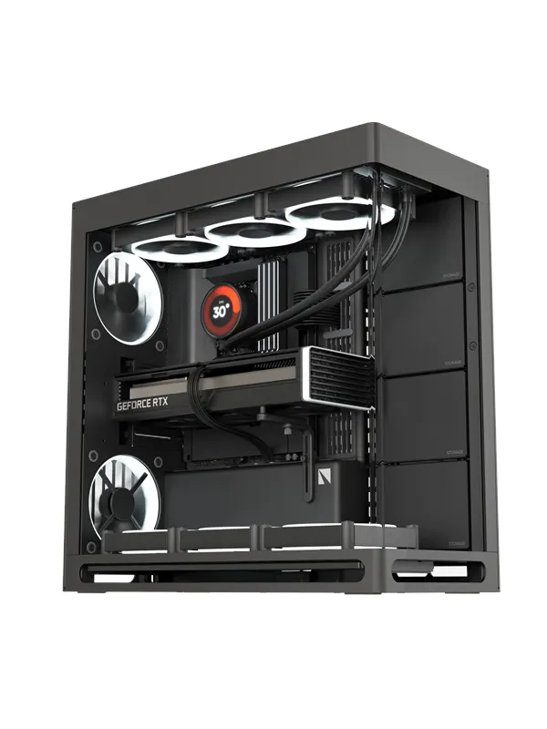 Havn HS 420 Black - Chassi - Miditower - Svart