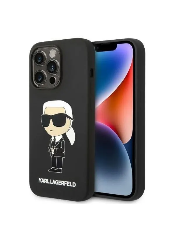 Karl Lagerfeld Silicone Ikonik MagSafe case for iPhone 14 Pro - black