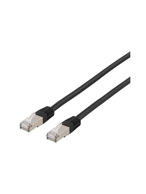 Deltaco patch cable - 7 m - black - Svart - 7m