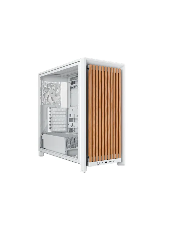 Corsair FRAME 4000D Wood RS (White &amp; Oak) - Chassi - Miditower - Vit