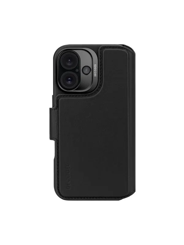 Decoded Leather Detachable Wallet for iPhone 16 Black