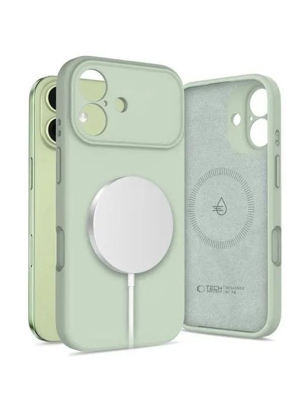 Tech-Protect Silicone MagSafe Case for iPhone 17 - Green