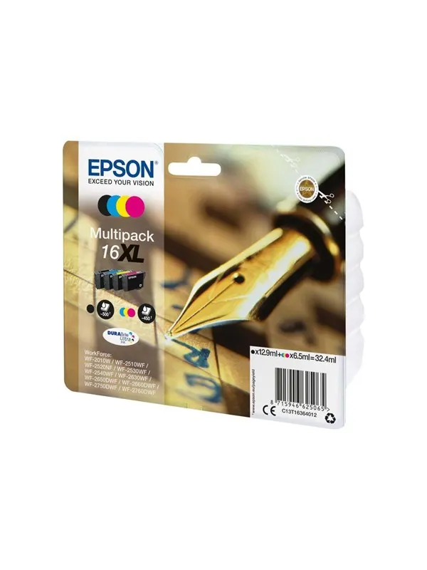 Epson 16XL Multipack - 4 pakker - XL - sort gul cyan magenta - original - blækpatron