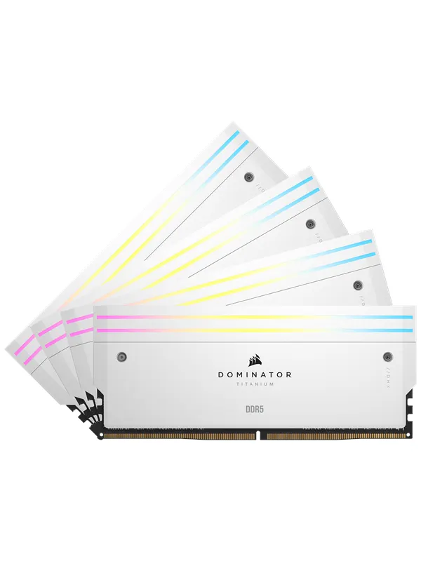 Corsair Dominator Titanium DDR5-6000 - 64GB - CL36 - Quad Channel (4 pcs) - Intel XMP - Vit med RGB