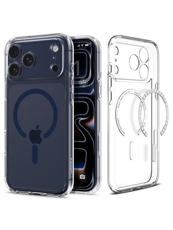 Spigen Ultra Hybrid MagSafe - clear deep blue - iPhone 17 Pro