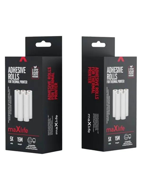 Maxlife 5x3m Paper Rolls for Bluetooth Thermal Printer