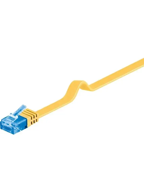 Pro CAT 6A U/UTP flat - Gul - 0.5m