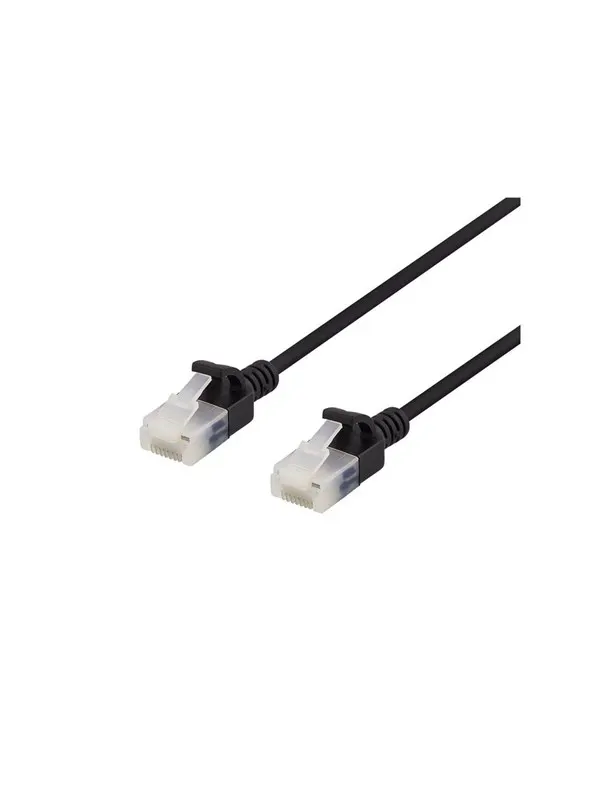 Deltaco patch cable - 5 m - black - Svart - 5m