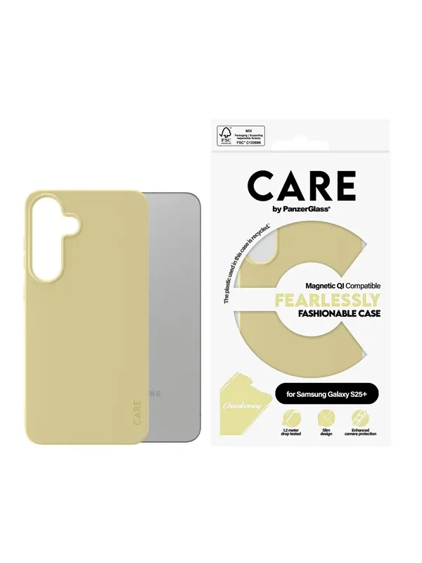 CARE by PanzerGlass Fashionable Case Chardonnay w. QI Compatible Samsung Galaxy S25+