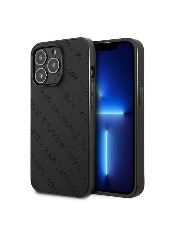 Karl Lagerfeld Perforated Allover Case for iPhone 13 Pro / 13 6.1" - Black