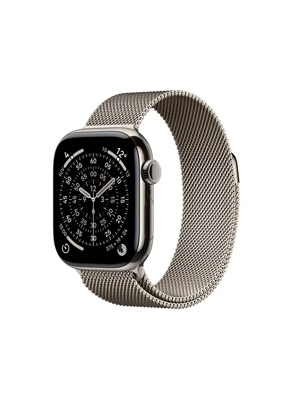 Apple Watch Series 11 GPS + Cellular 42mm Natural Titanium Case with Natural Milanese Loop