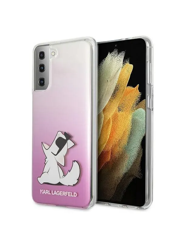 Karl Lagerfeld Choupette Fun Case for Samsung Galaxy S21+ - Pink