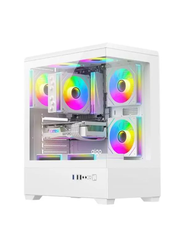 Darkflash C365 Computer Case + 5 Fans - Chassi - Vit