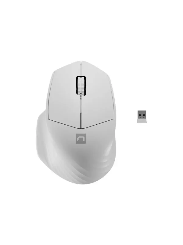 Natec Siskin 2 - mouse - 2.4 GHz Bluetooth 5.0 - white - Mouse - Optic - 3 knappar - Vit