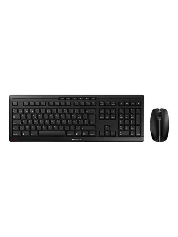 Cherry STREAM DESKTOP RECHARGE - Tastatur & Mus set - Belgisk - Svart