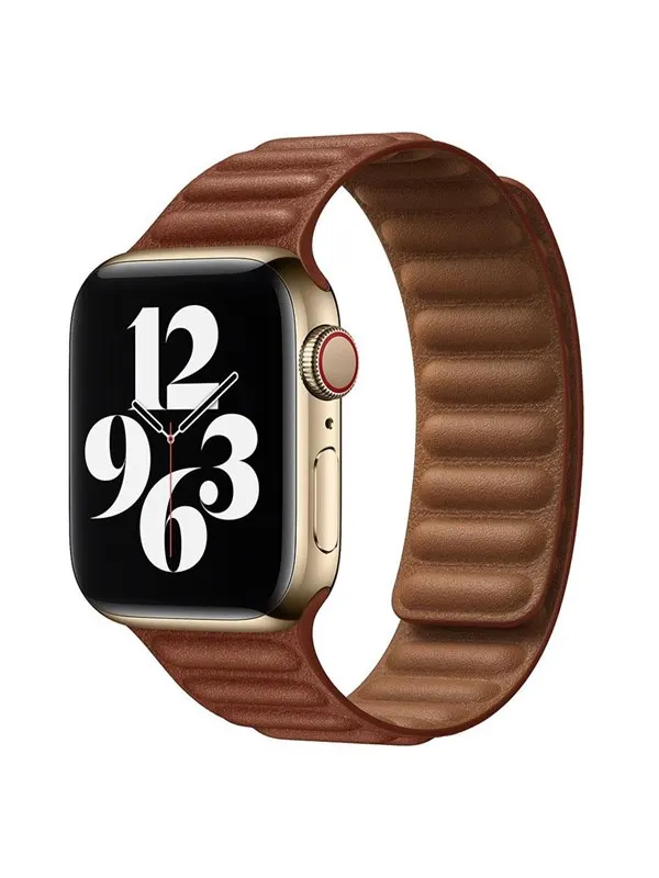 Lippa Apple Watch magnetisk læderrem 42/44/45/49 - Brown