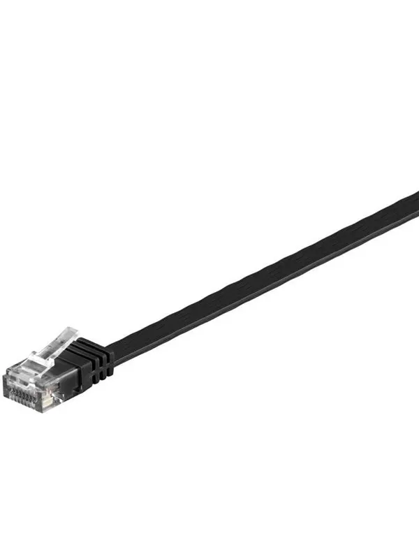 Pro LAN UTP CAT 6 Flat - Black - 3m - Svart - 3m