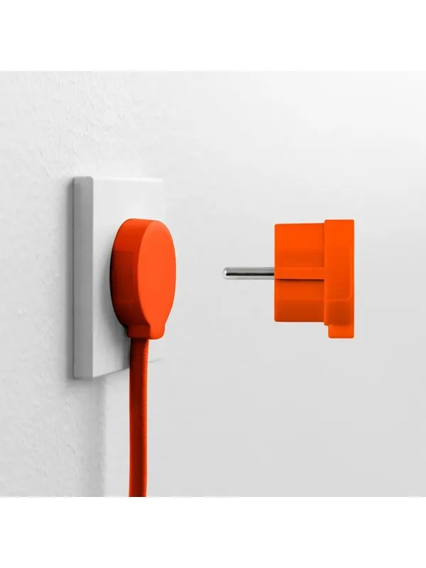 NORM F Platt Stickpropp, Matt Orange (Schuko-standard)