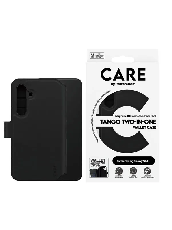 CARE by PanzerGlass Feature Case Tango Two-in-One Wallet w. QI Compatible Samsung Galaxy S24+