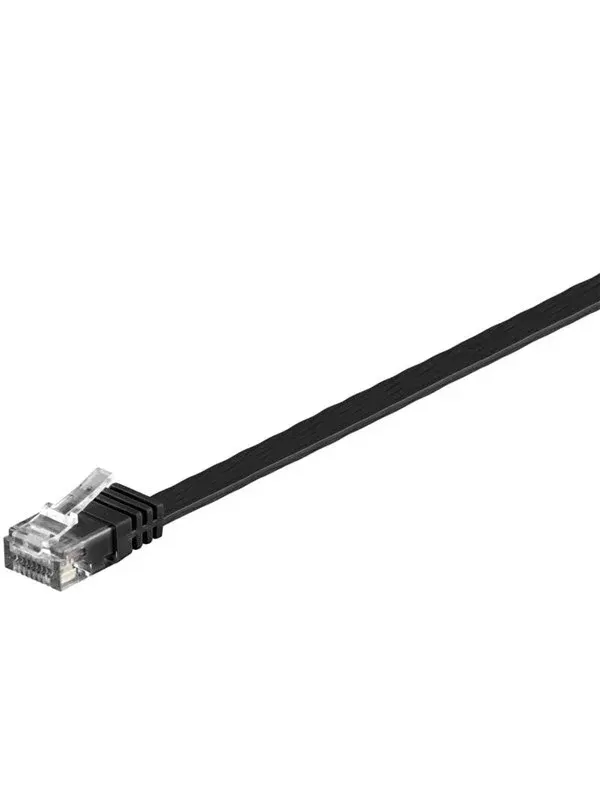 Pro LAN CAT 6 UTP Flat - Svart - 15m