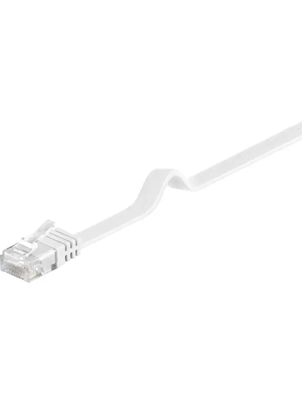 Pro LAN CAT 6 Flat U/UTP - Vit - 1m