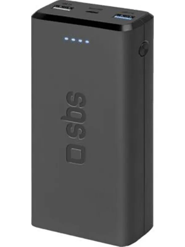 SBS Powerbank 20.000 mAh - Svart - 20000 mAh