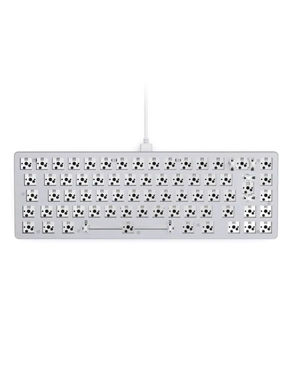 Glorious GMMK 2 - Compact 65% - Barebone - ISO - White - Gaming Keyboard - Utan numpad - Universal - Vit