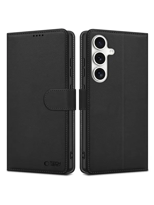 Tech-Protect Wallet Case for Samsung Galaxy S25 - Black