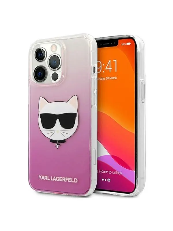 Karl Lagerfeld Choupette Head Case for iPhone 13 Pro Max - Pink