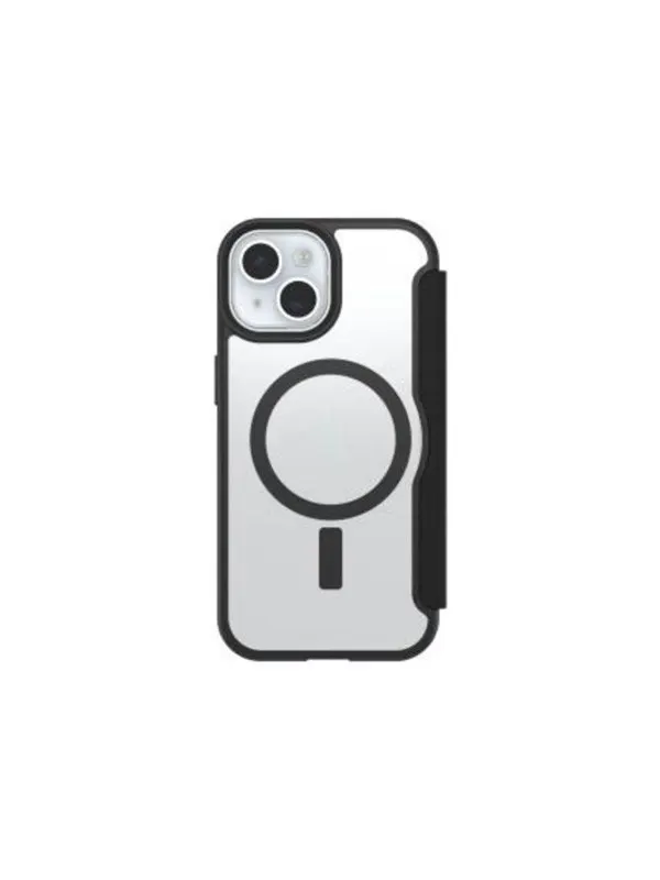 OtterBox React Folio MagSafe Apple iPhone 16e/15/14/13 Black Crystal - clear/black - ProPack
