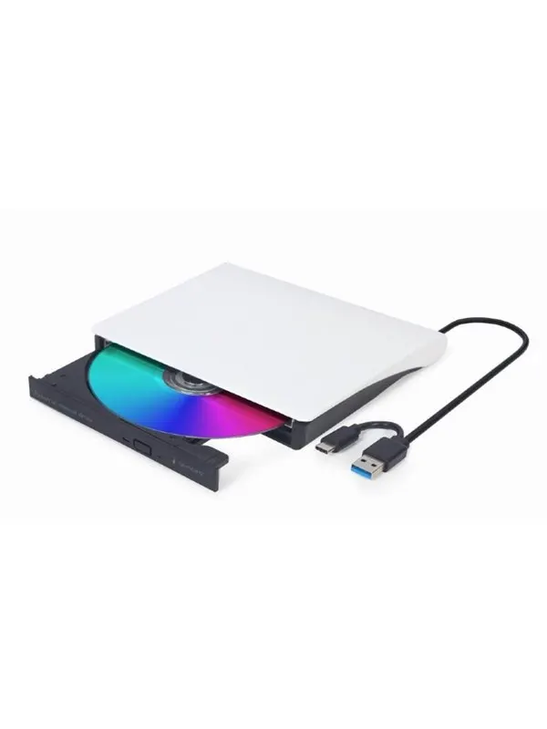Gembird DVD-USB-031-BW - Extern - DVD-RW (Brännare) - USB 3.1 Gen 1 - Vit