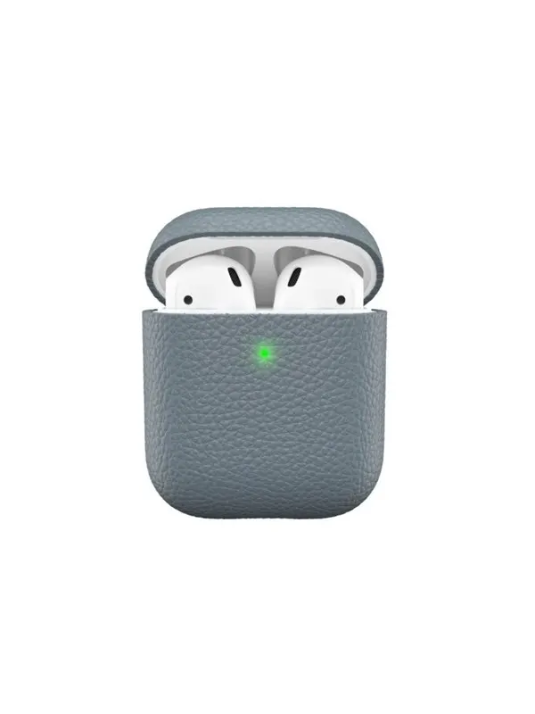 KeyBudz PodSkinz Artisan Series Leather Case - Handcrafted Leather Case for your Airpods - Slate