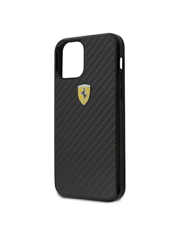 Ferrari On Track Real Carbon Case for iPhone 12 mini - Black